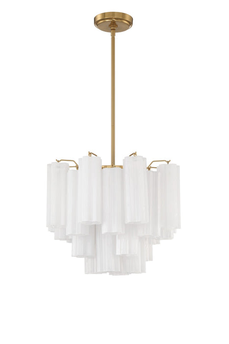 Crystorama ADD-300-AG-WH Addis Four Light Chandelier Aged Brass Main Image.jpg