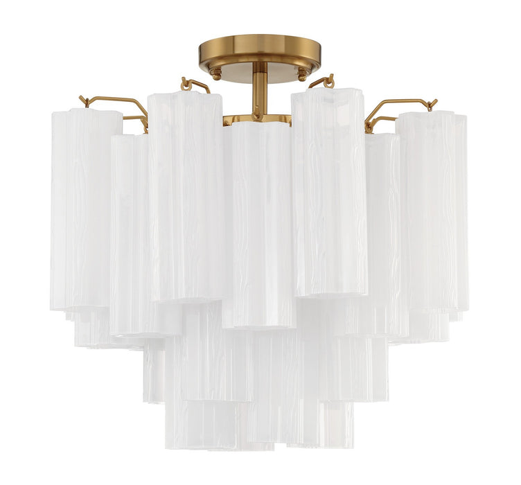 Crystorama ADD-300-AG-WH_CEILING Addis Four Light Semi Flush Mount Aged Brass Main Image.jpg