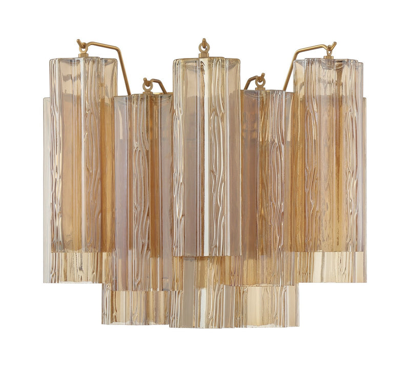 Crystorama ADD-302-AG-AM Addis Two Light Wall Sconce Aged Brass Main Image.jpg