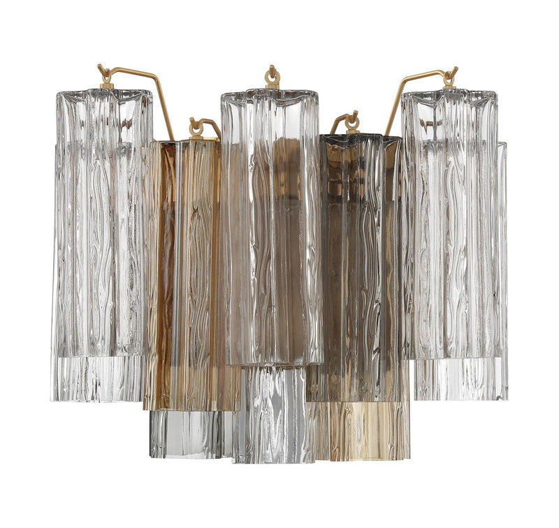 Crystorama ADD-302-AG-AU Addis Two Light Wall Sconce Aged Brass Main Image.jpg