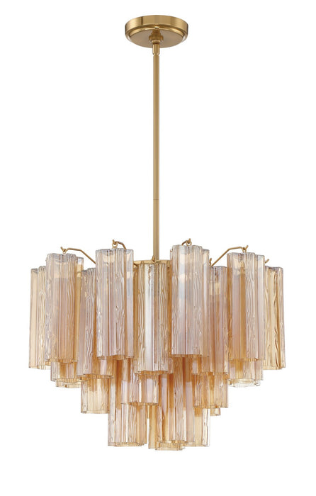 Crystorama ADD-306-AG-AM Addis Six Light Chandelier Aged Brass Main Image.jpg