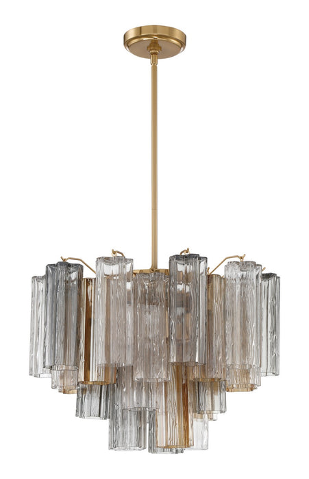 Crystorama ADD-306-AG-AU Addis Six Light Chandelier Aged Brass Main Image.jpg