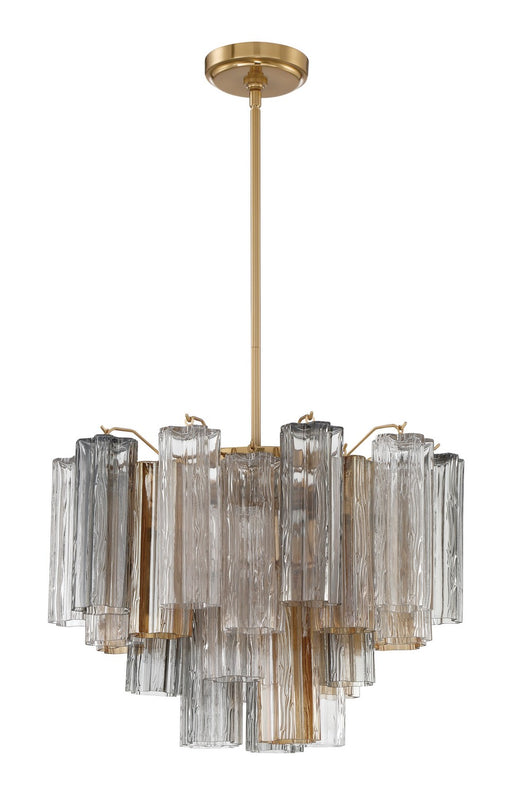 Crystorama ADD-306-AG-AU Addis Six Light Chandelier Aged Brass Main Image.jpg