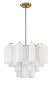 Crystorama ADD-306-AG-WH Addis Six Light Chandelier Aged Brass Main Image.jpg