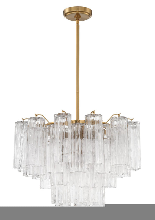 Crystorama ADD-308-AG-CL Addis Nine Light Chandelier Aged Brass Main Image.jpg
