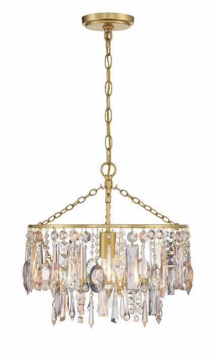 Crystorama ELS-7100-GA Elsa One Light Pendant Antique Gold Main Image.jpg