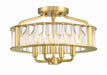 Crystorama FAR-6000-AG Farris Four Light Semi Flush Mount Aged Brass Main Image.jpg