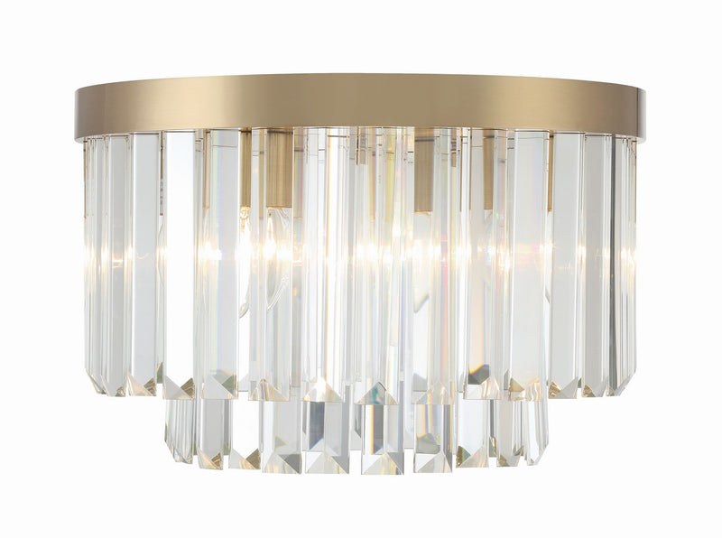 Crystorama HAY-1400-AG Hayes Four Light Flush Mount Aged Brass Main Image.jpg