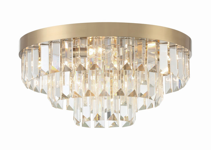 Crystorama HAY-1403-AG Hayes Eight Light Flush Mount Aged Brass Main Image.jpg