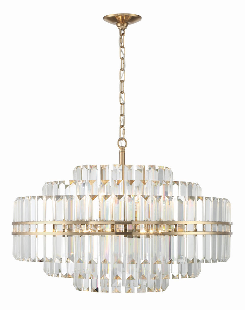 Crystorama HAY-1407-AG Hayes 16 Light Chandelier Aged Brass Main Image.jpg