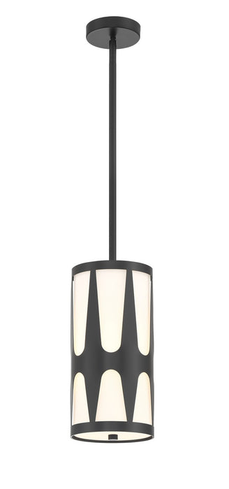 Crystorama ROY-801-BK Royston One Light Pendant Black Main Image.jpg