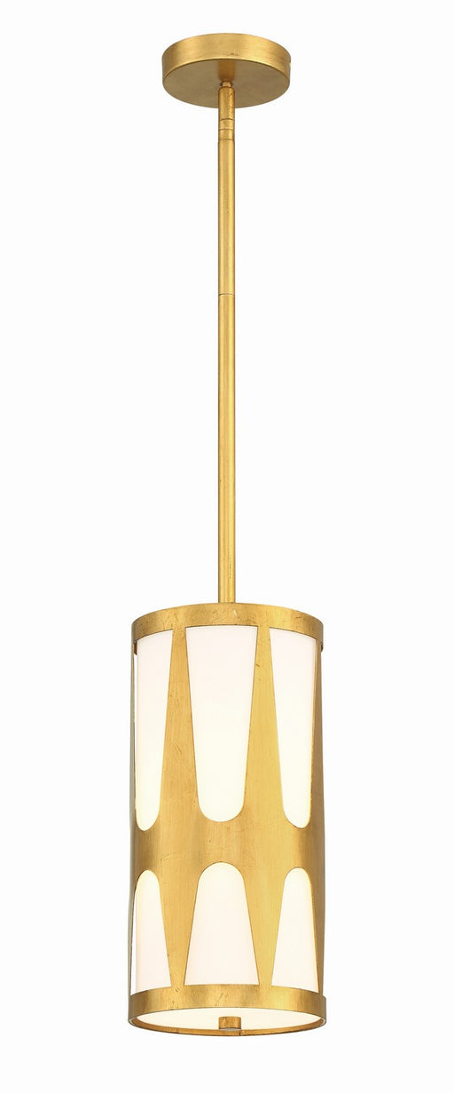 Crystorama ROY-801-GA Royston One Light Pendant Antique Gold Main Image.jpg