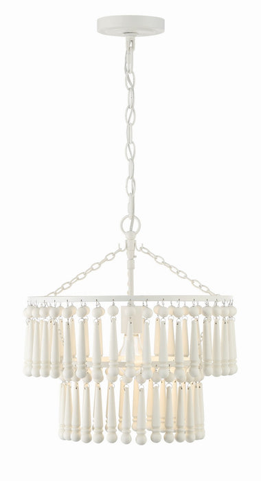 Crystorama TIA-7100-MT Tiana One Light Pendant Matte White Main Image.jpg