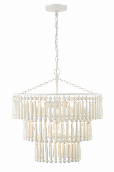 Crystorama TIA-7103-MT Tiana Three Light Pendant Matte White Main Image.jpg