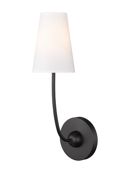 Z-Lite 3040-1S-MB Shannon One Light Wall Sconce, Matte Black Main Image.jpg