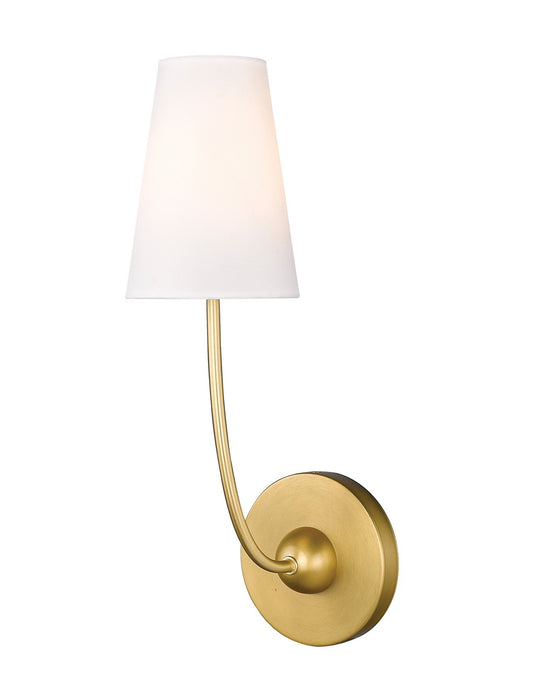 Z-Lite 3040-1S-RB Shannon One Light Wall Sconce, Rubbed Brass Main Image.jpg