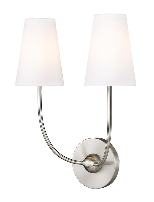 Z-Lite 3040-2S-BN Shannon Two Light Wall Sconce, Brushed Nickel Main Image.jpg