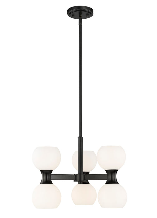 Z-Lite 494-6MB Artemis Six Light Chandelier, Matte Black Main Image.jpg