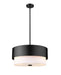 Z-Lite 495P18-MB Counterpoint Three Light Pendant, Matte Black Main Image.jpg