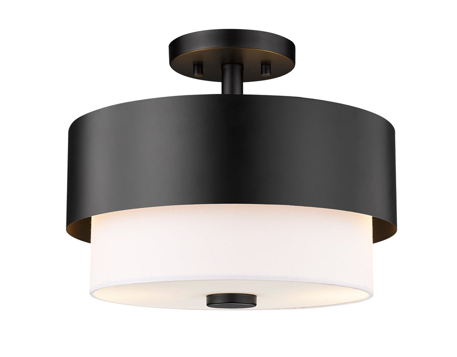 Z-Lite 495SF13-MB Counterpoint Two Light Semi Flush Mount, Matte Black Main Image.jpg