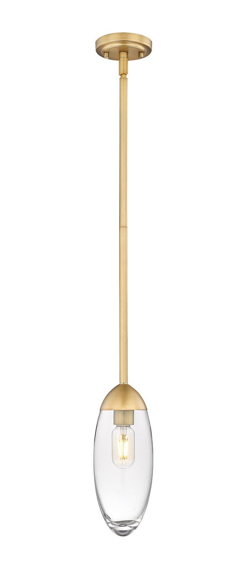 Z-Lite 651P-ROD-RB Arden One Light Pendant, Rubbed Brass Main Image.jpg