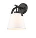 Z-Lite 743-1S-MB Z-Studio Linen Pendant One Light Wall Sconce, Matte Black Main Image.jpg