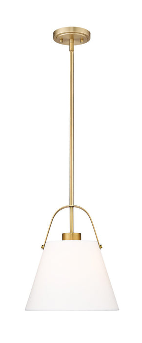 Z-Lite 743P12-HBR Z-Studio Linen Pendant One Light Pendant, Heritage Brass Main Image.jpg