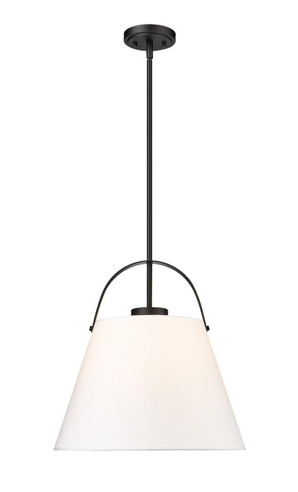 Z-Lite 743P18-MB Z-Studio Linen Pendant One Light Pendant, Matte Black Main Image.jpg