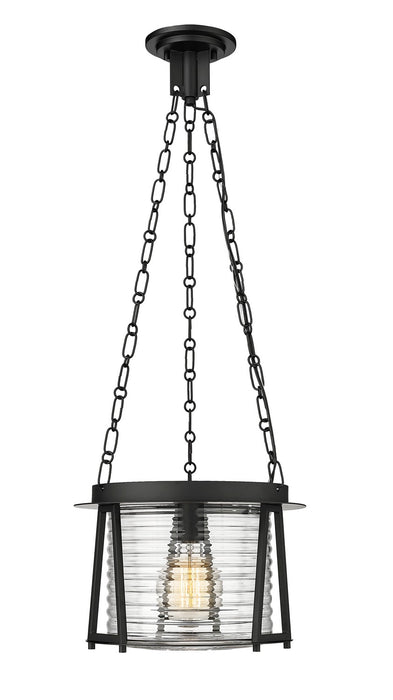 Z-Lite 7503P13-MB Cape Harbor Pendant One Light Pendant, Matte Black Main Image.jpg