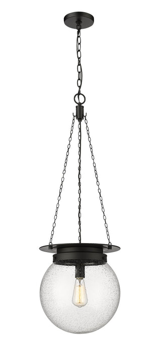 Z-Lite 7506P13-MB Calhoun One Light Pendant, Matte black Main Image.jpg