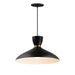 Maxim 11304BKSBR Carillon One Light Pendant, Black / Satin Brass Main Image.jpg