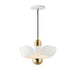 Maxim 11391WTSBR Poppy LED Pendant, White/Satin Brass Main Image.jpg