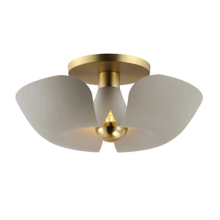 Maxim 11399SGSBR Poppy LED Flush Mount, Silver Gold / Satin Brass Main Image.jpg