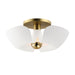 Maxim 11399WTSBR Poppy LED Flush Mount, White/Satin Brass Main Image.jpg