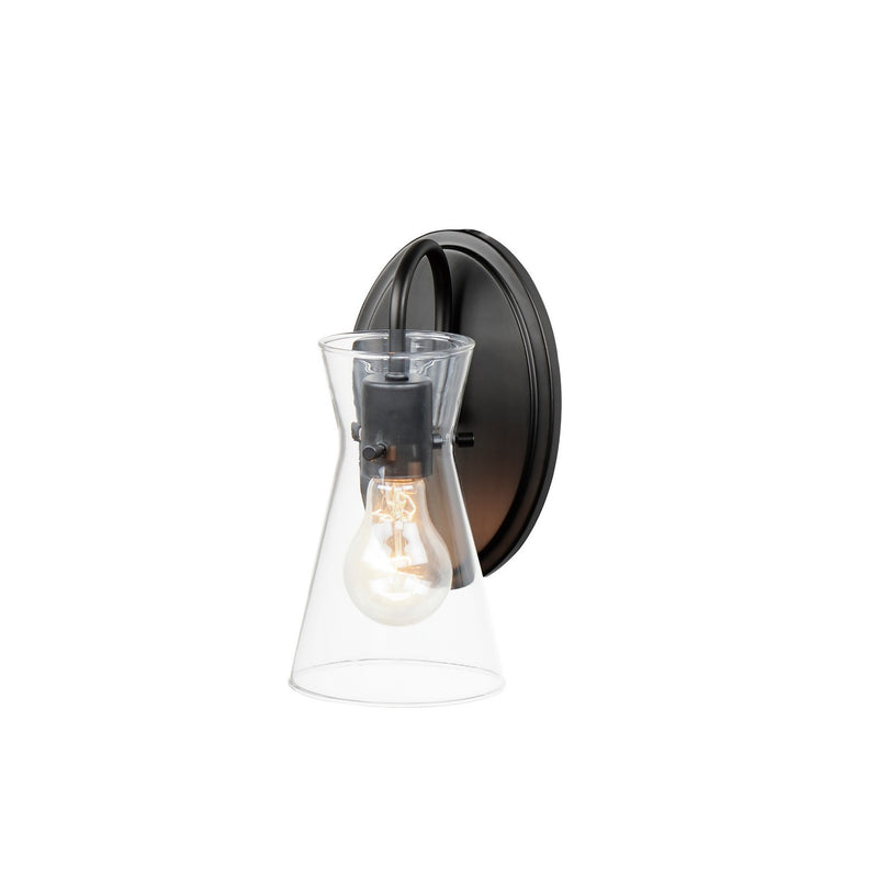 Maxim 12481CLBK Ava One Light Wall Sconce, Black Main Image.jpg