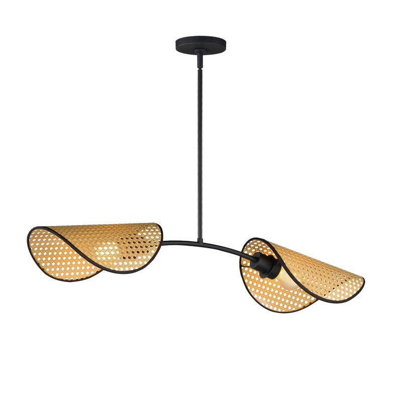Maxim 12632NABK Bonnet Two Light Chandelier, Black Main Image.jpg