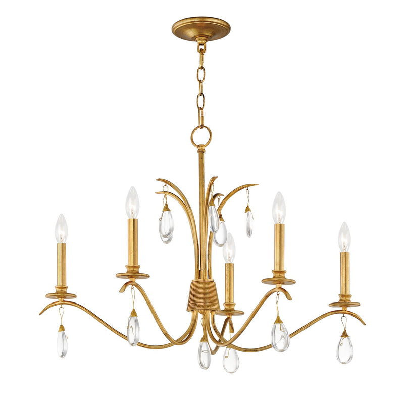 Maxim 12745CHGL Eden Five Light Chandelier, Charcoal Gold Leaf Main Image.jpg