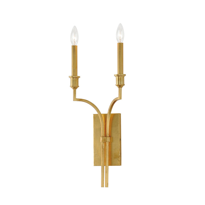 Maxim 12782GL Normandy Two Light Wall Sconce, Gold Leaf Main Image.jpg