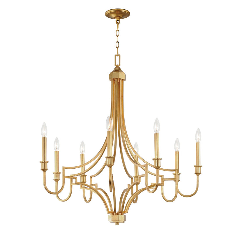Maxim 12788GL Normandy Eight Light Chandelier, Gold Leaf Main Image.jpg