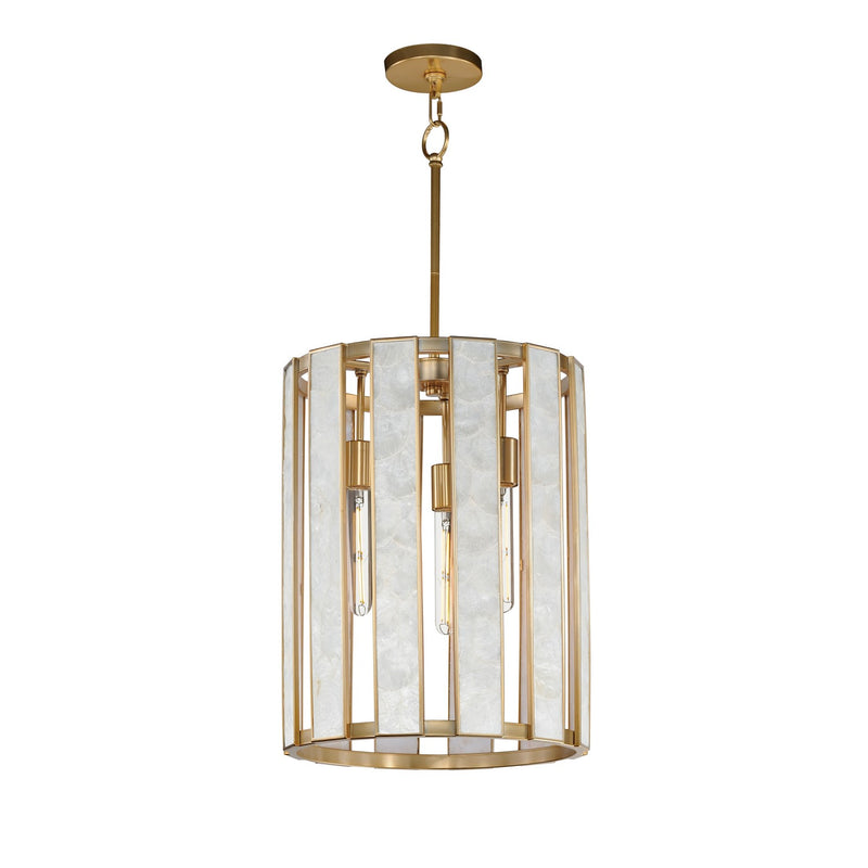 Maxim 12802CZNAB Miramar Three Light Foyer Pendant, Capiz / Natural Aged Brass Main Image.jpg
