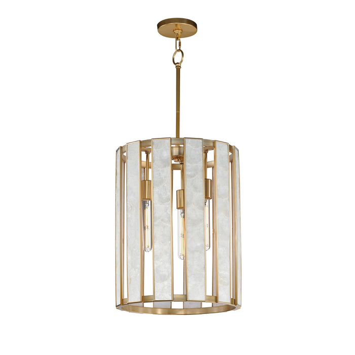 Maxim 12802CZNAB Miramar Three Light Foyer Pendant, Capiz / Natural Aged Brass Main Image.jpg
