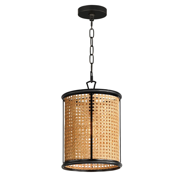 Maxim 14471NABK Cane One Light Pendant, Black Main Image.jpg