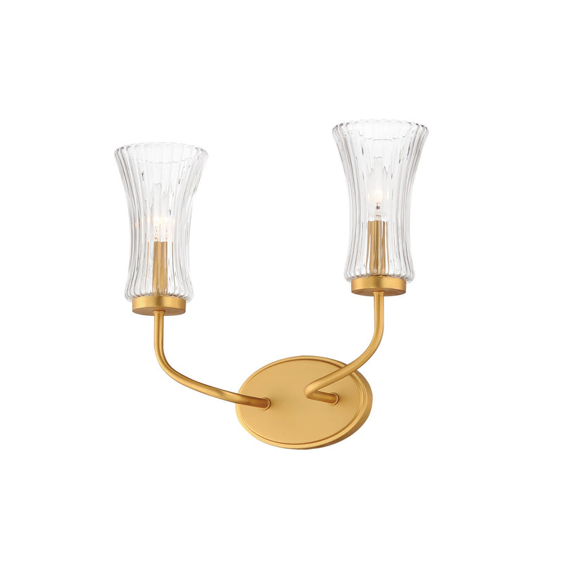 Maxim 16152CRNAB Camelot Two Light Wall Sconce, Natural Aged Brass Main Image.jpg