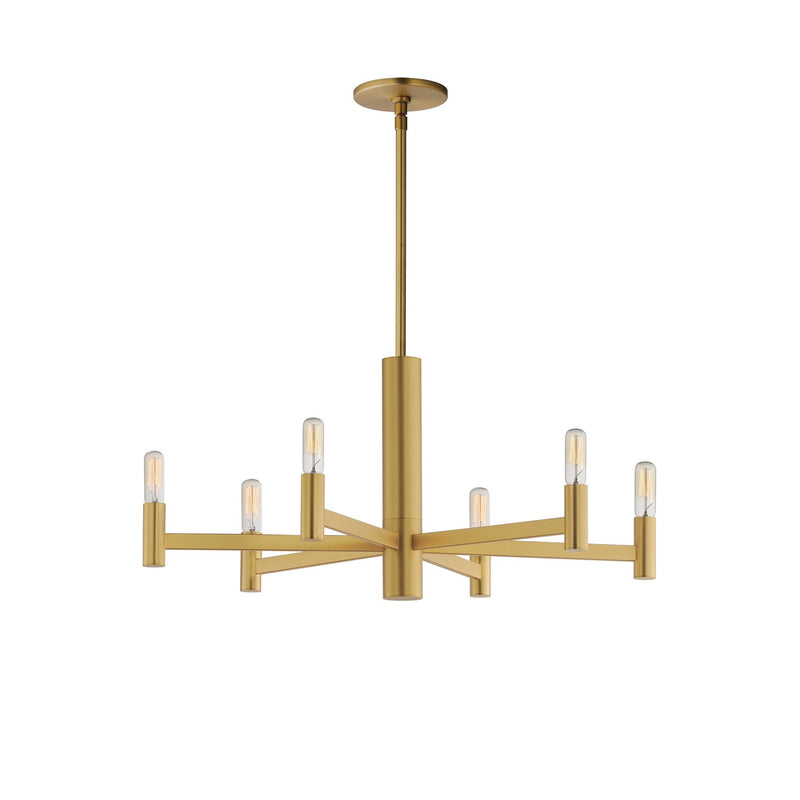 Maxim 21366NAB Emana Six Light Chandelier, Natural Aged Brass Main Image.jpg