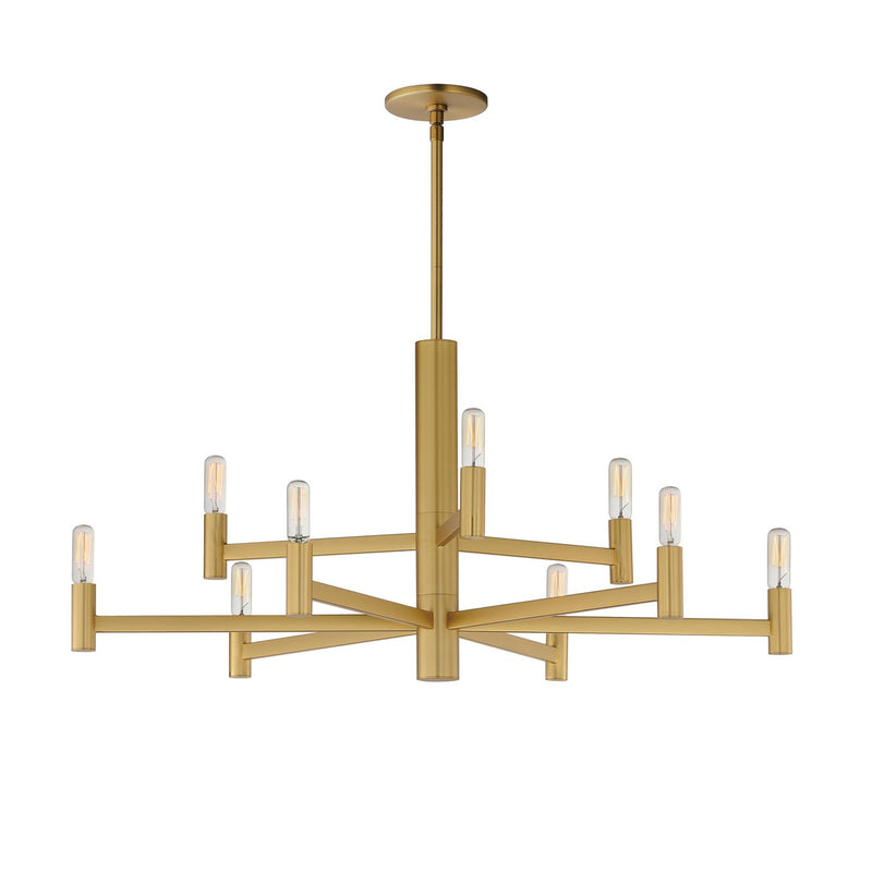 Maxim 21369NAB Emana Nine Light Chandelier, Natural Aged Brass Main Image.jpg
