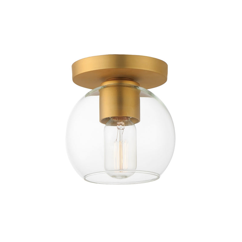 Maxim 21630CLNAB Knox One Light Flush Mount, Natural Aged Brass Main Image.jpg