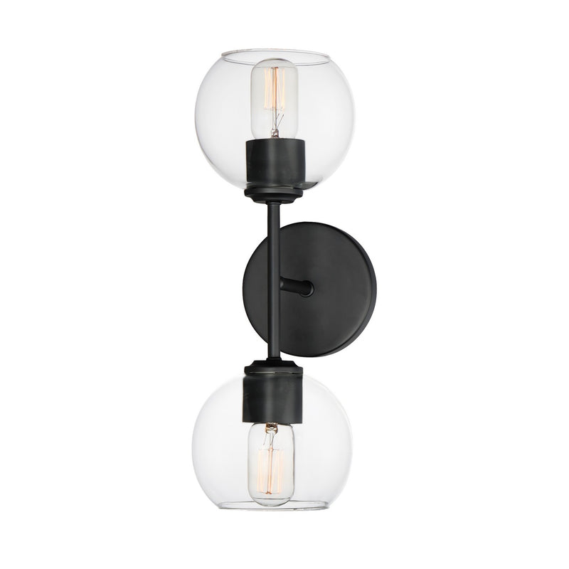 Maxim 21632CLBK Knox Two Light Wall Sconce, Black Main Image.jpg