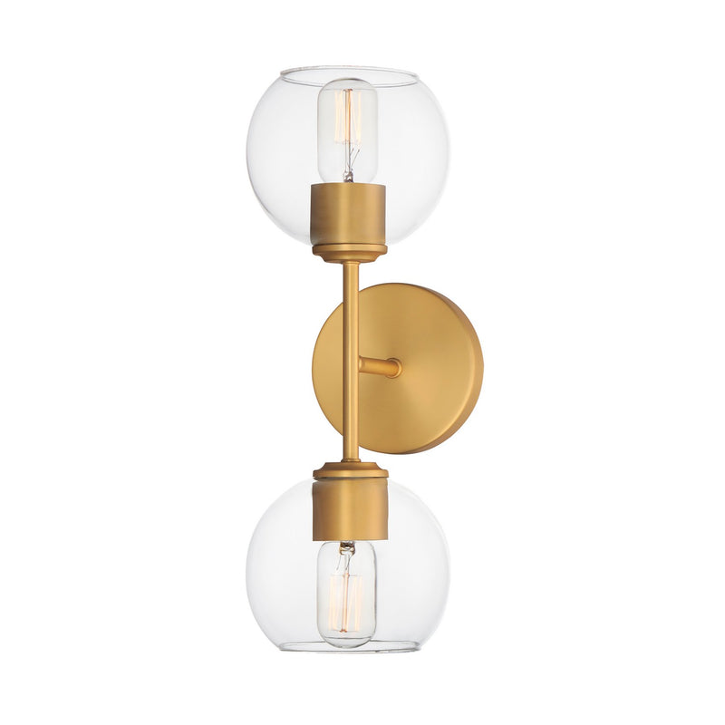 Maxim 21632CLNAB Knox Two Light Wall Sconce, Natural Aged Brass Main Image.jpg