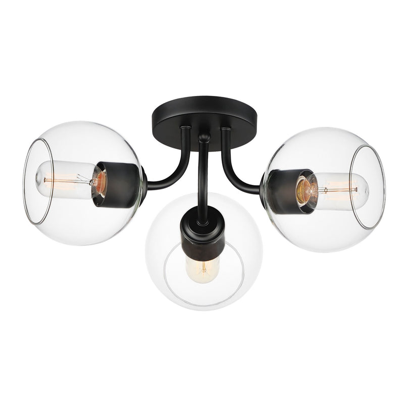 Maxim 21634CLBK Knox Three Light Semi-Flush Mount, Black Main Image.jpg