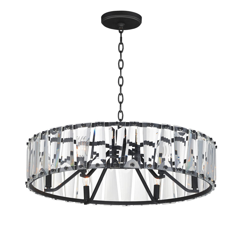 Maxim 21866BCBK Odeon Six Light Chandelier, Black Main Image.jpg